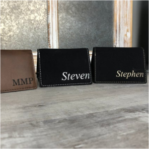 Personalized Trifold Leatherette Wallet