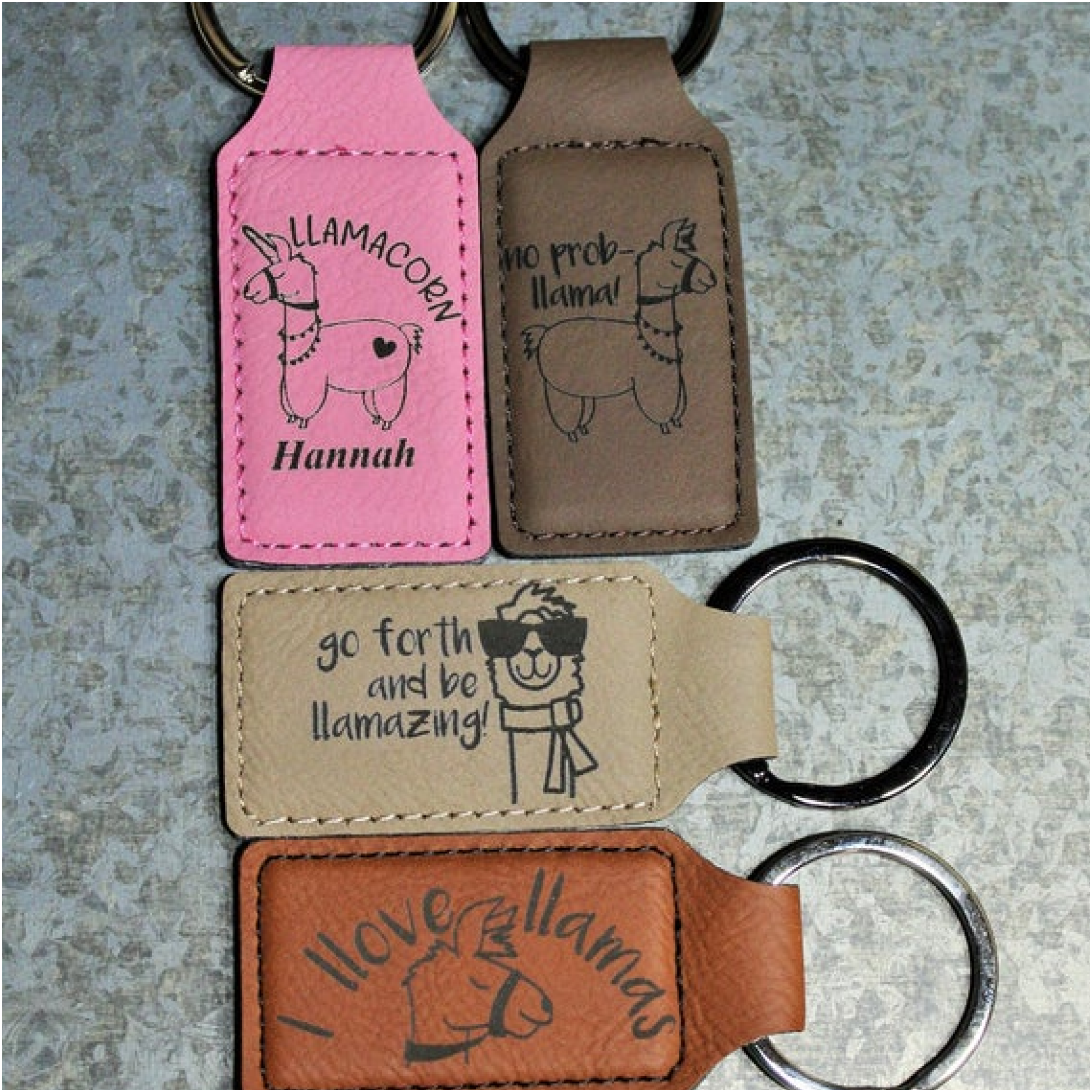 Llama Keychains - Personalized Llama Keychain