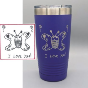 Personalized 20oz tumbler in your own handwriting