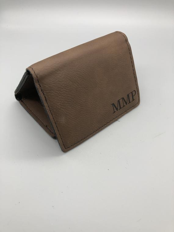Personalized Trifold leatherette wallet - anniversary gift, Father’s Day gift, birthday gift for him, boyfriend gift - For The Little Things