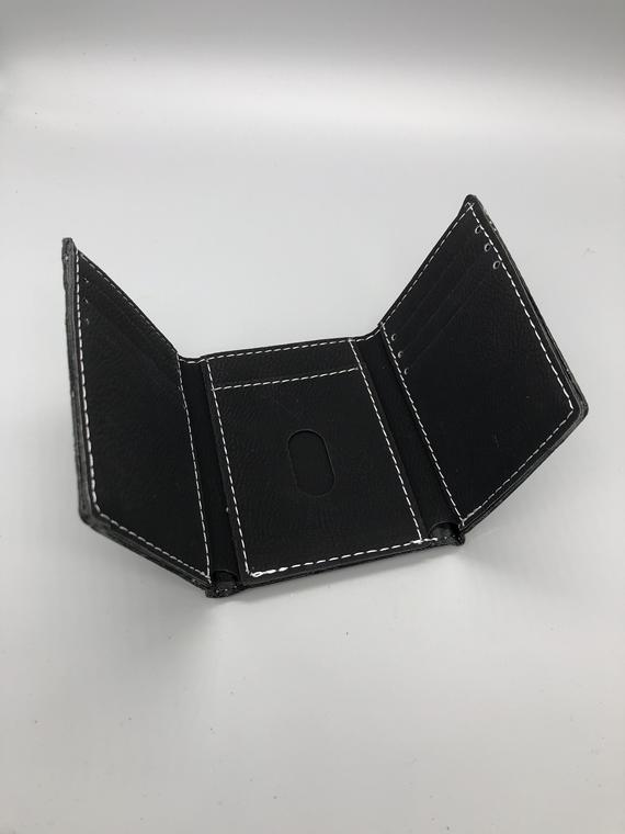 Personalized Trifold leatherette wallet - anniversary gift, Father’s Day gift, birthday gift for him, boyfriend gift - For The Little Things