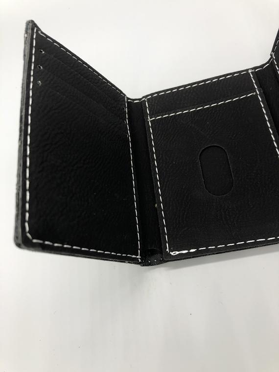 Personalized Trifold leatherette wallet - anniversary gift, Father’s Day gift, birthday gift for him, boyfriend gift - For The Little Things