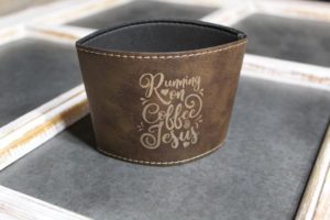 Running on Coffee and Jesus Coffee Cup Sleeve