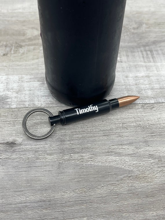 Personalized Bottle Opener Keychain – Bullet Shaped - For The Little Things
