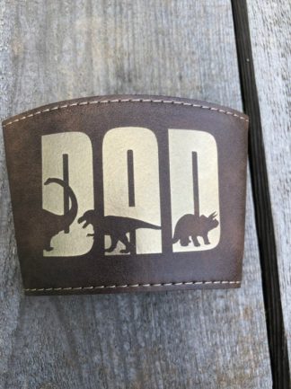 Dino Dad Coffee Sleeve - dinosaur dad, Father's Day gift, first Father's Day gift from son, birthday gift for dad, coffee cup sleeve