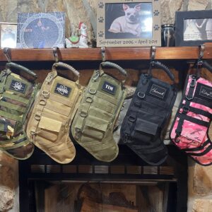 Personalized Tactical Christmas Stockings with removable Patch